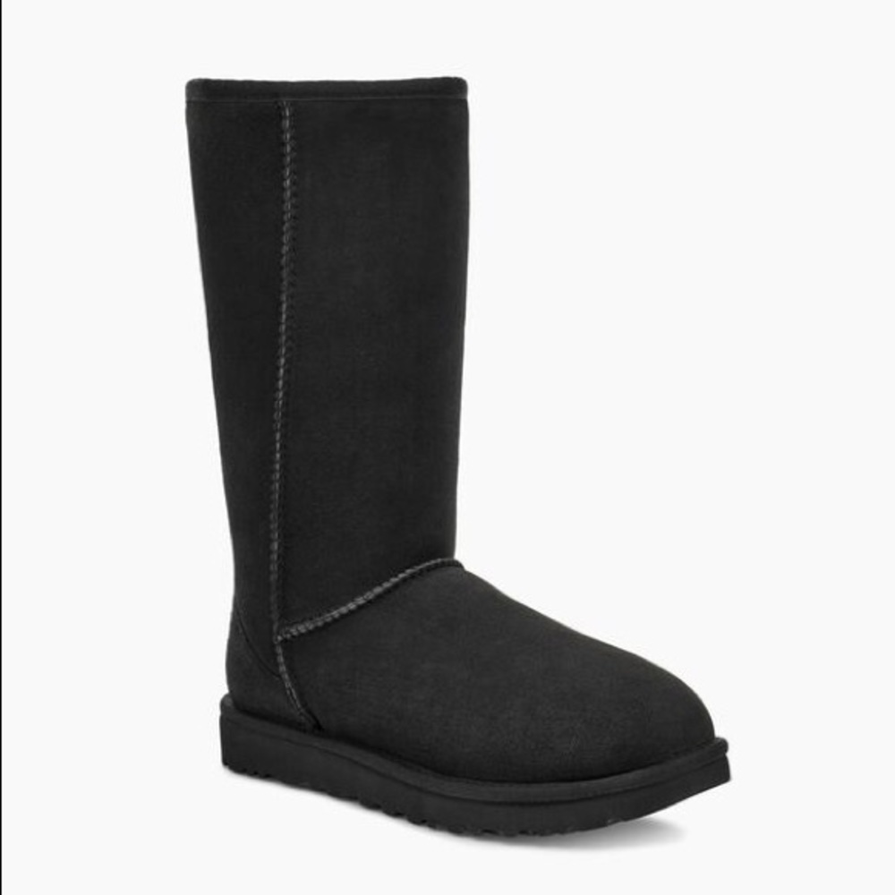 UGG CLASSIC TALL II SHEEPSKIN WOMEN'S BOOTS IN BLACK